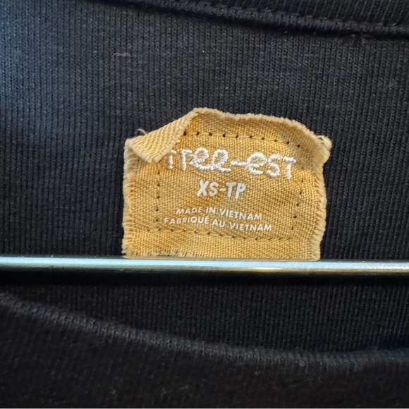 Free People Black Combo 3/4 Wide Sleeve Oversize Tee‎ Tunic NWT New - Picture 4 of 8